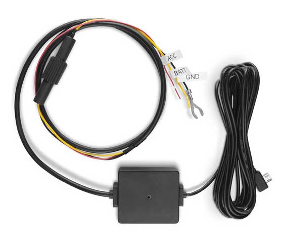 Garmin parking mode cable showing ACC, BATT, and GND wires