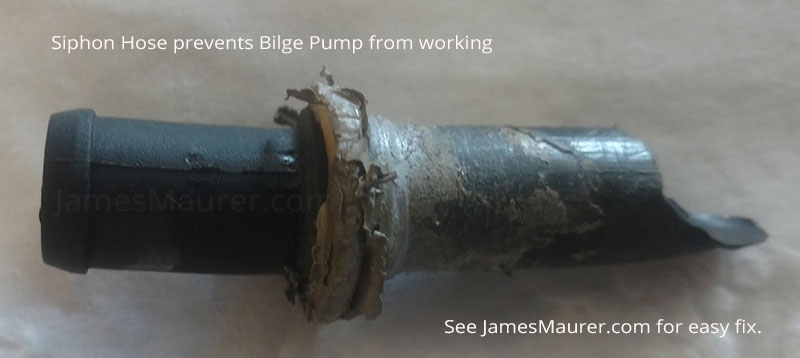 Broken siphon tube on a Yamaha Waverunner - the thin section to the right was protruding into the water stream