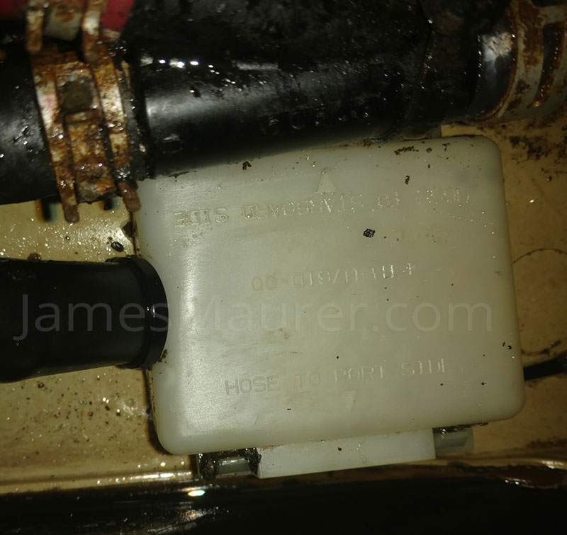 Factory installed bilge siphon system on a 2008 Yamaha Waverunner VX1100