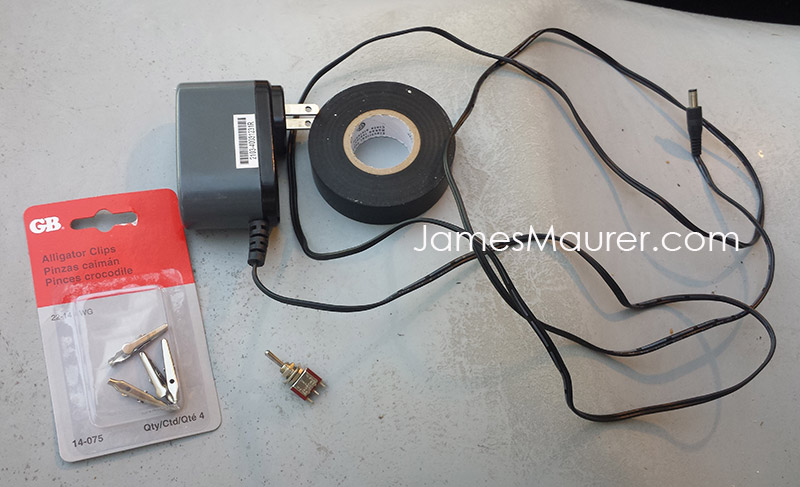 Parts needed to build a DIY fuel injector cleaning device for a Yamaha Waverunner