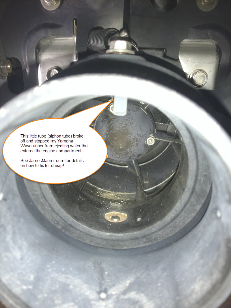 Completed siphon tube replacement on Yamaha Waverunner after fix
