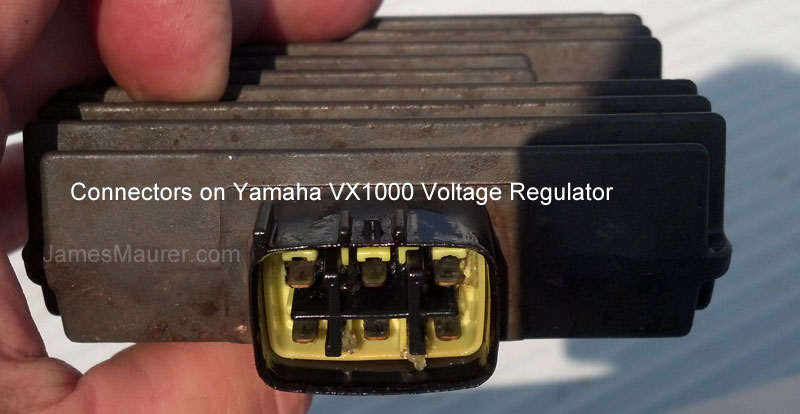 Yamaha VX1100 voltage rectifier connector locations